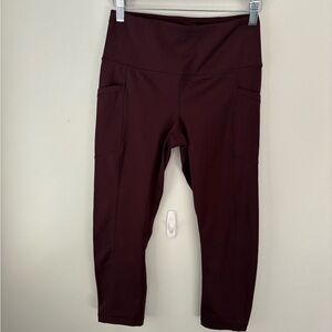 Yogalicious Lux Maroon Purple Activewear Leggings Size Medium